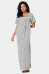 Naiduhall Cotton Full Length Nightdress - Sky Blue — thumbnail 1